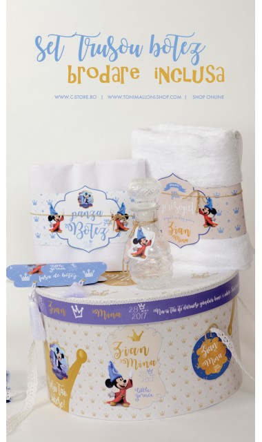 Trusou botez cu Mickey Mouse personalizat cu motive regale si Disney, Vrajitorul  6